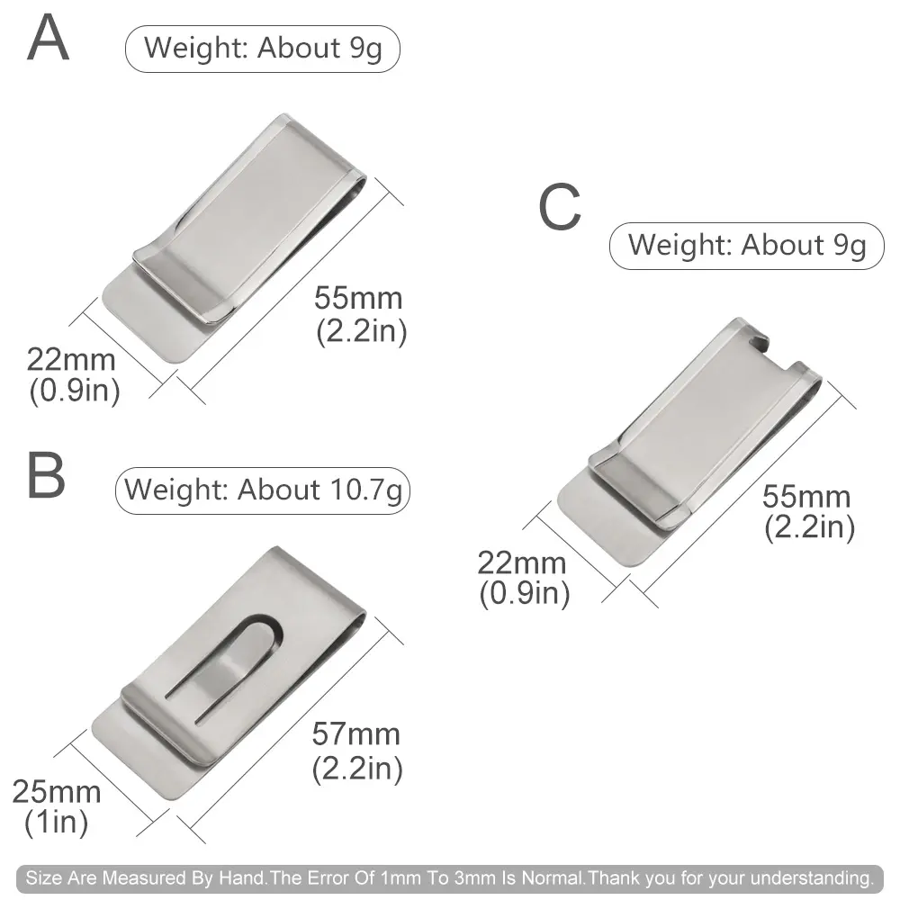 Blue/Silvery Titanium Alloy Money Clip EDC Pocket Tool Multifunctional Holder Bottle Opener EDC Outdoor Camping