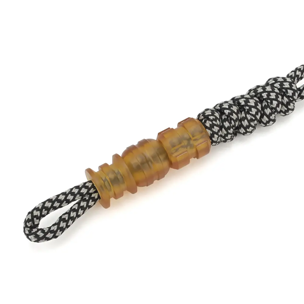 DIY Brown Resin Bead Paracord Umbrella Rope Beads Outdoor EDC Key Chain Accessories