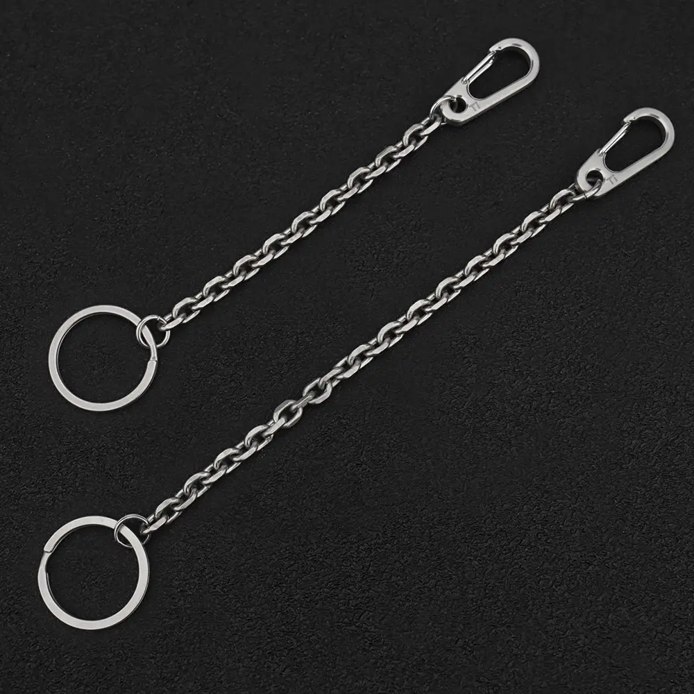 Short Chain Titanium Key Belt Buckle Titanium Alloy Key Waist Ring Outdoor Tool EDC