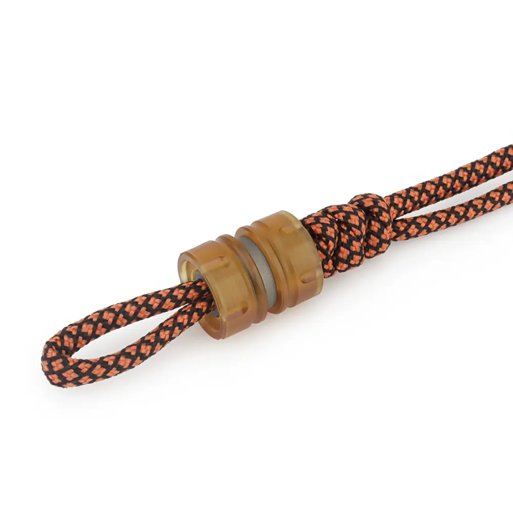 Amber PEI Rope Pendant Bead DIY Keychain Accessories Titanium Alloy Paracord Bead