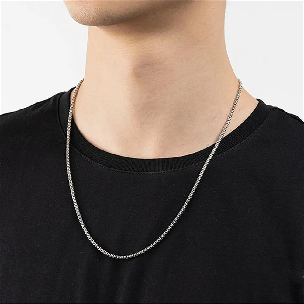 500/550mm Titanium Alloy Short Chain Necklace Chain Men Trendy Chain Ultra-light Outdoor Small Tool