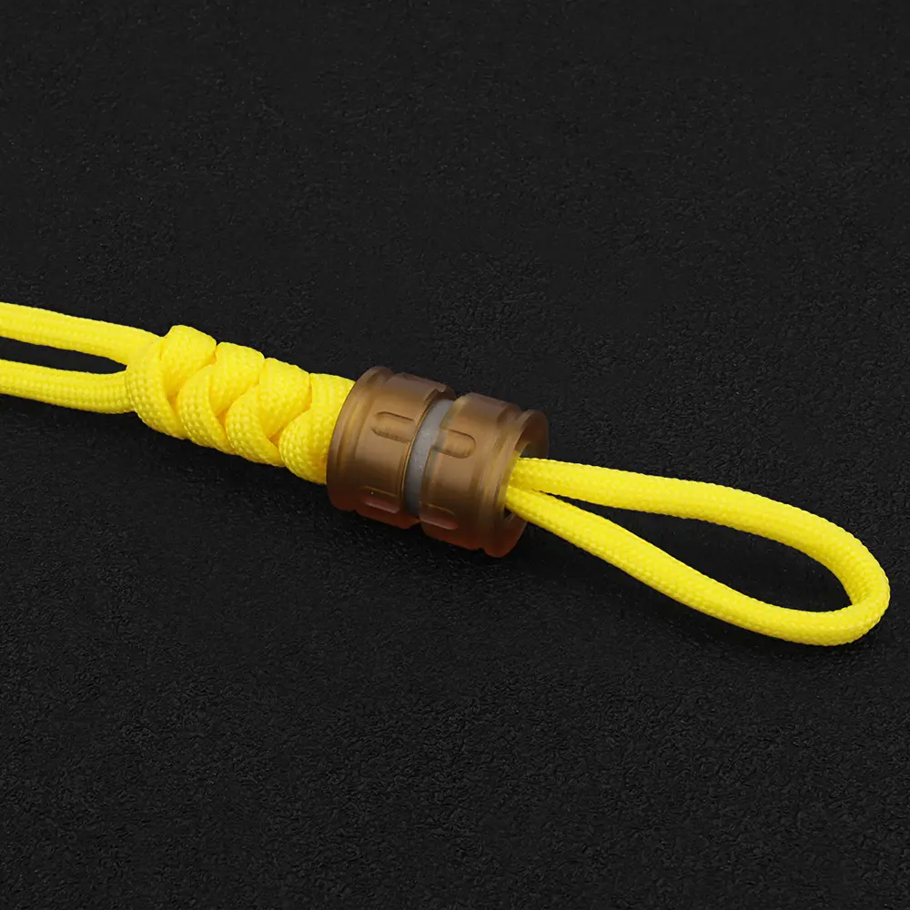 Amber PEI Rope Pendant Bead DIY Keychain Accessories Titanium Alloy Paracord Bead