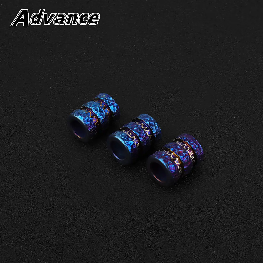 1pc Cylinder Bead Paracord Pendant Accessories Titanium Bead Umbrella Rope Keychain Bracelet DIY Bead