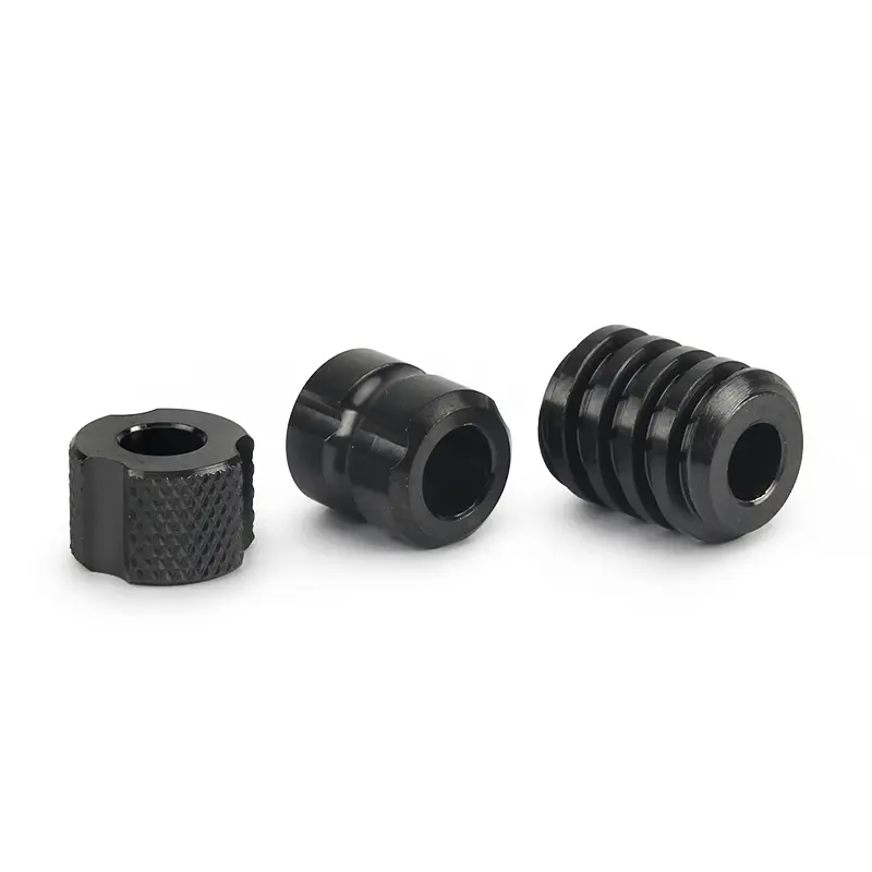 Black Titanium Alloy Knife Beads Paracord Umbrella Rope EDC Screw Thread Paracord Bead Zipper Accessories