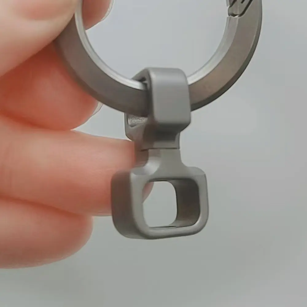 Mini Titanium Alloy Rotating Keychain EDC Tool DIY Multifunctional Outdoor Car Keyring