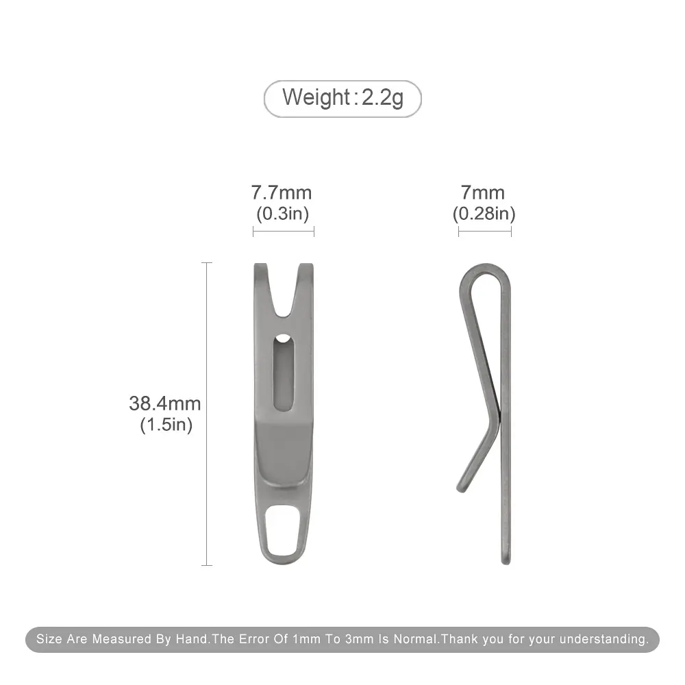 5pcs/3pcs Wholesale Titanium Clasp Key Chain Accessories Outdoor EDC Tool Titanium Buckle Hook