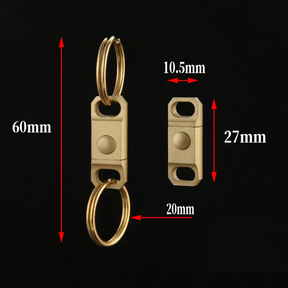 Mini Keychain Buckle Outdoor EDC Brass Key Ring Outdoor Tool