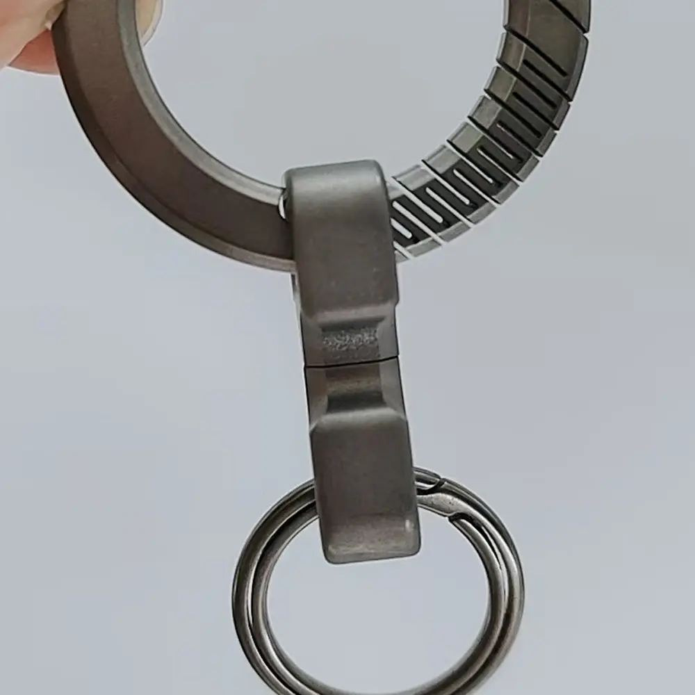 Mini Titanium Alloy Rotating Keychain EDC Tool DIY Multifunctional Outdoor Car Keyring