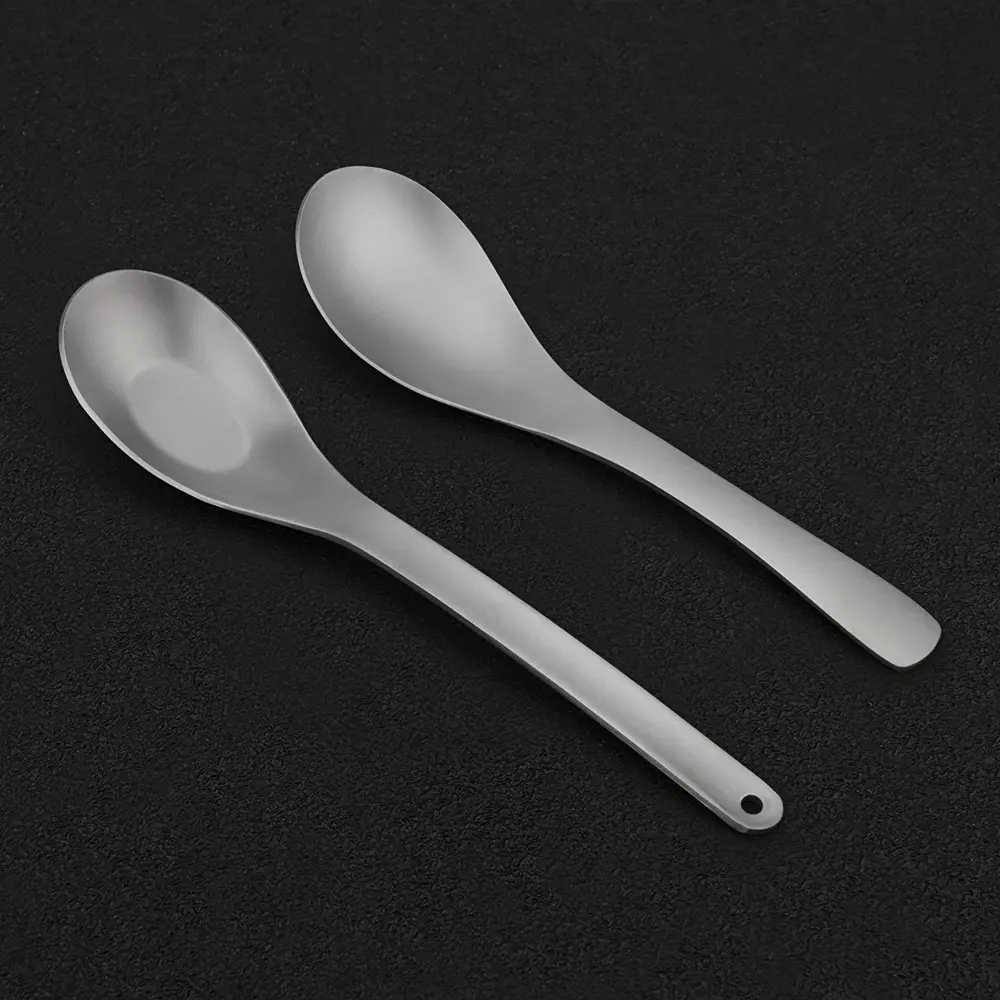 Tableware Titanium Alloy Spoon Rust-free Picnic Utensil Outdoor Camping Food Scoop