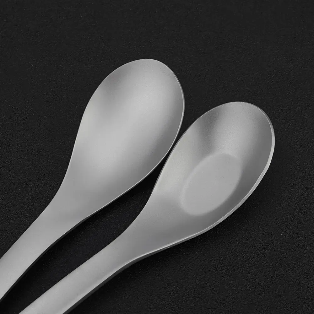 Tableware Titanium Alloy Spoon Rust-free Picnic Utensil Outdoor Camping Food Scoop