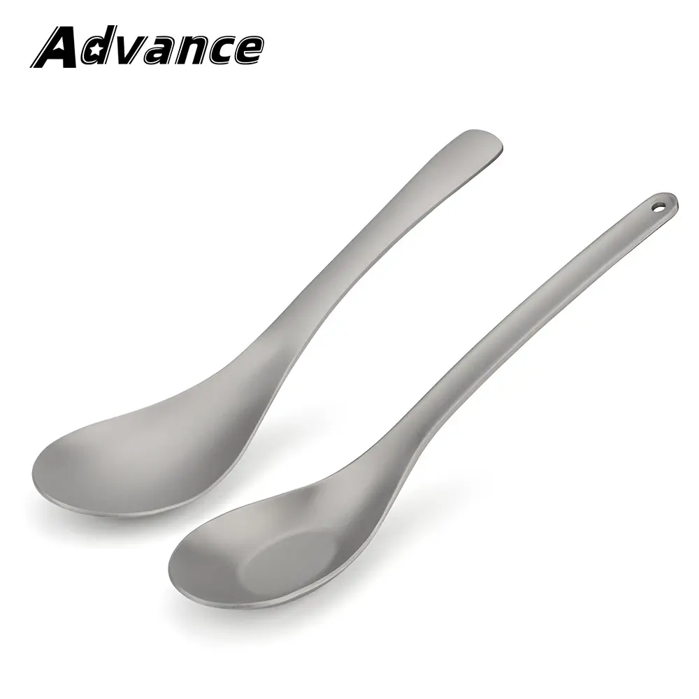 Tableware Titanium Alloy Spoon Rust-free Picnic Utensil Outdoor Camping Food Scoop