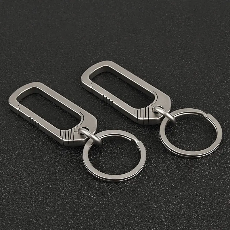 Titanium Buckle Keychain Titanium Alloy Creative Simplicity Buckles Camping Accessories Outdoor Pocket Tool