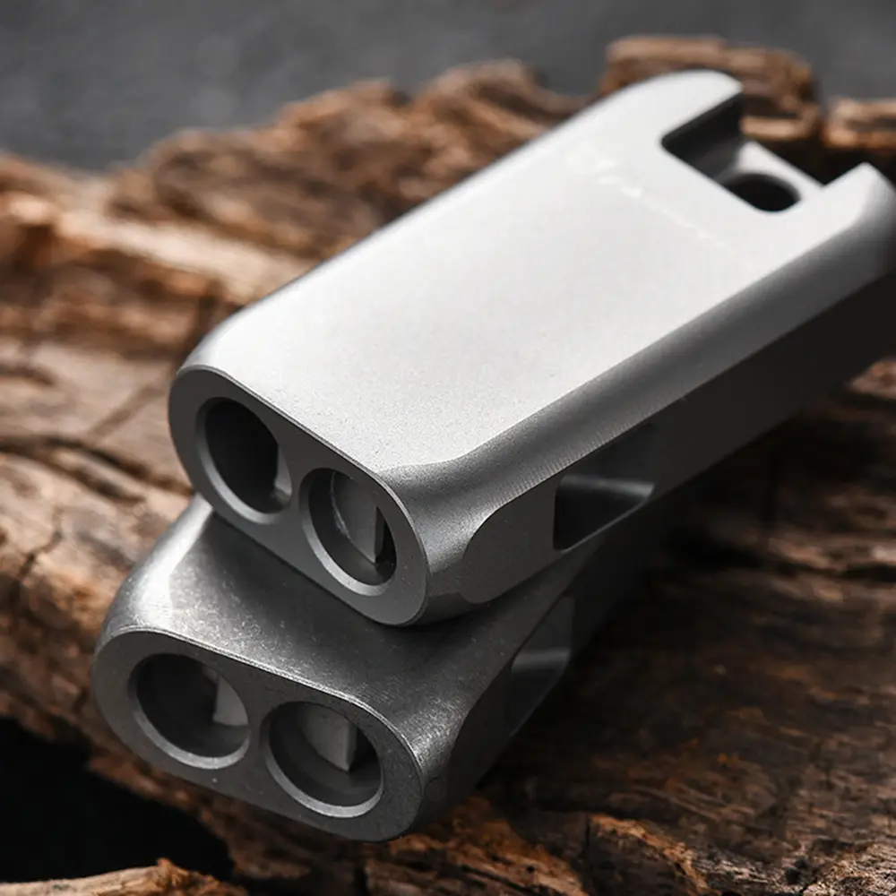 Titanium Alloy Whistle Training Whistle Outdoor Small Tool EDC Camping Hiking