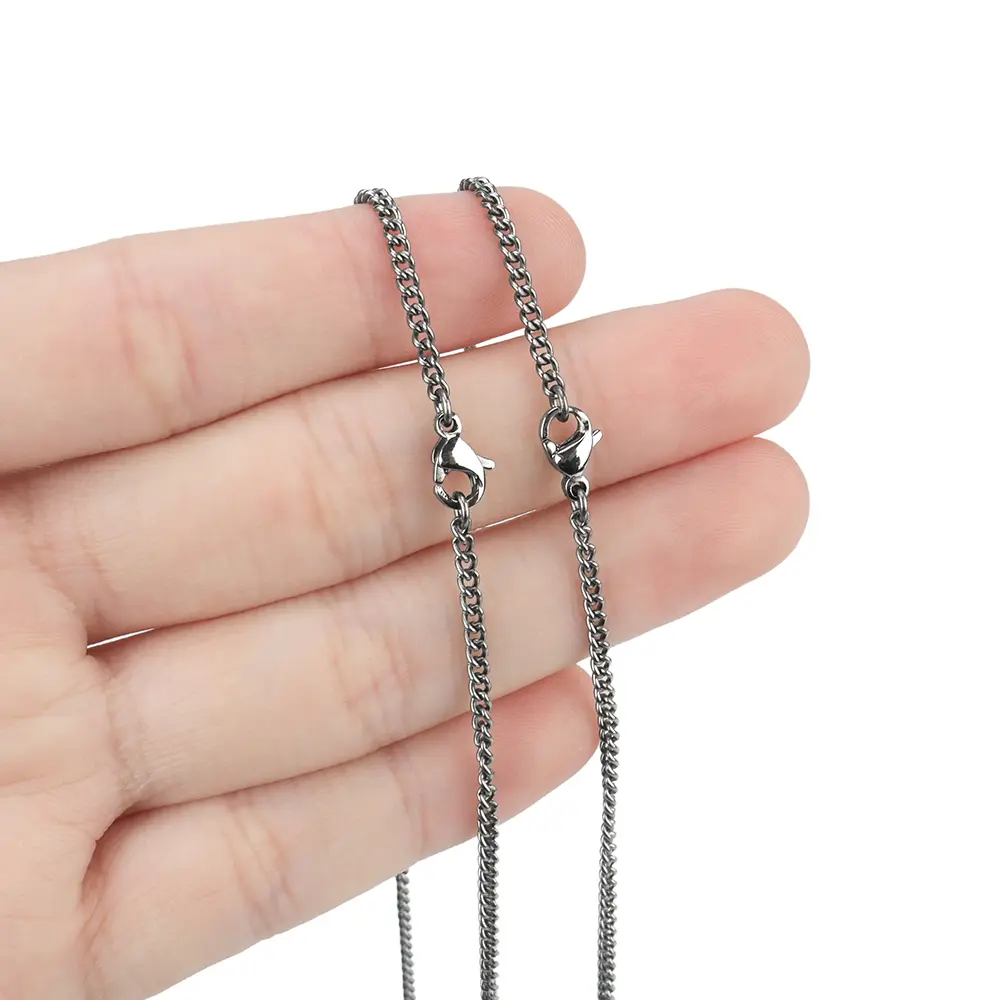 Titanium Alloy Chain Pendant Accessories Twist Chain Necklace Light Weight for Outdoor Use