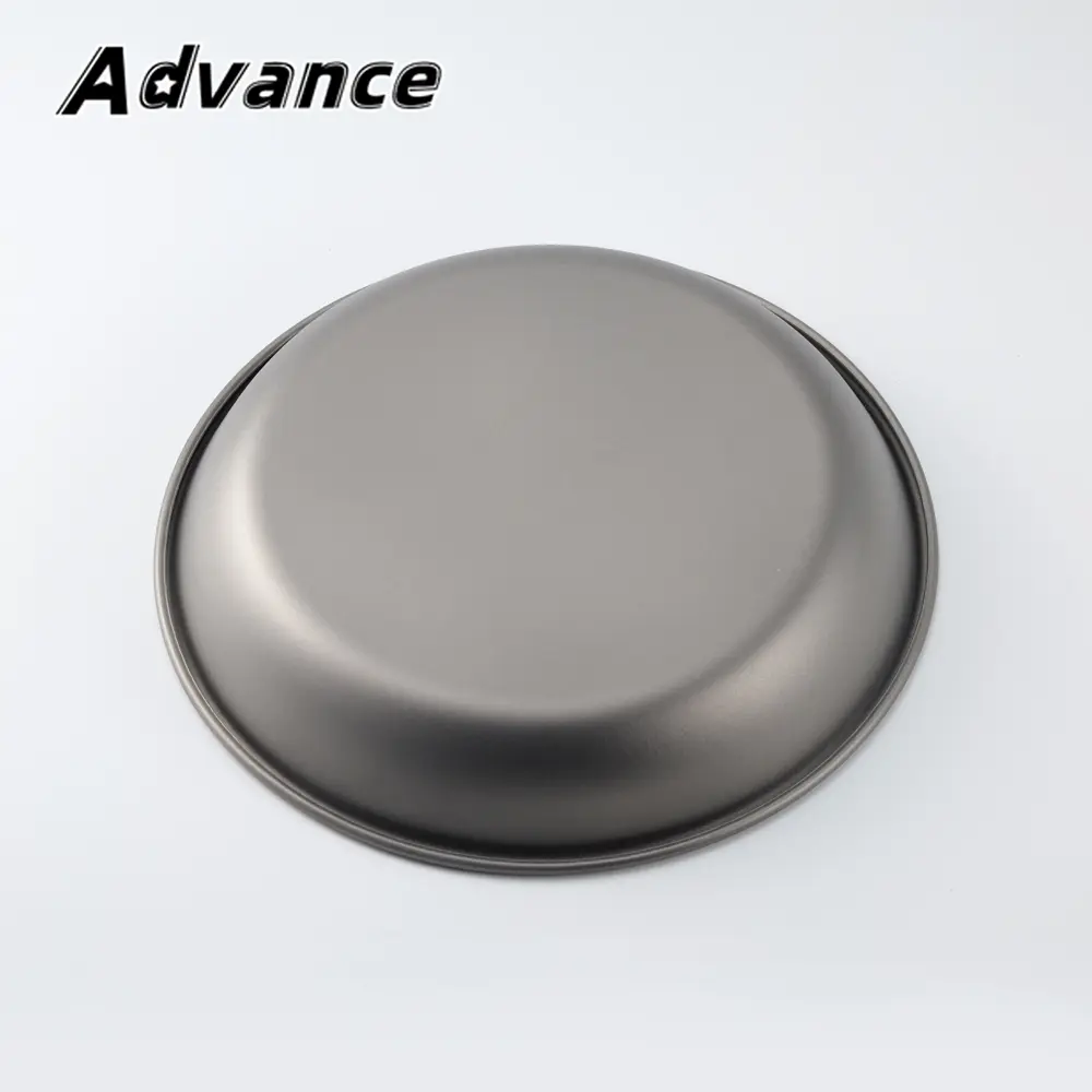Small Titanium Dish Plate Outdoor Camping Picnic Bowl Tableware Titanium Round Plate Bowl