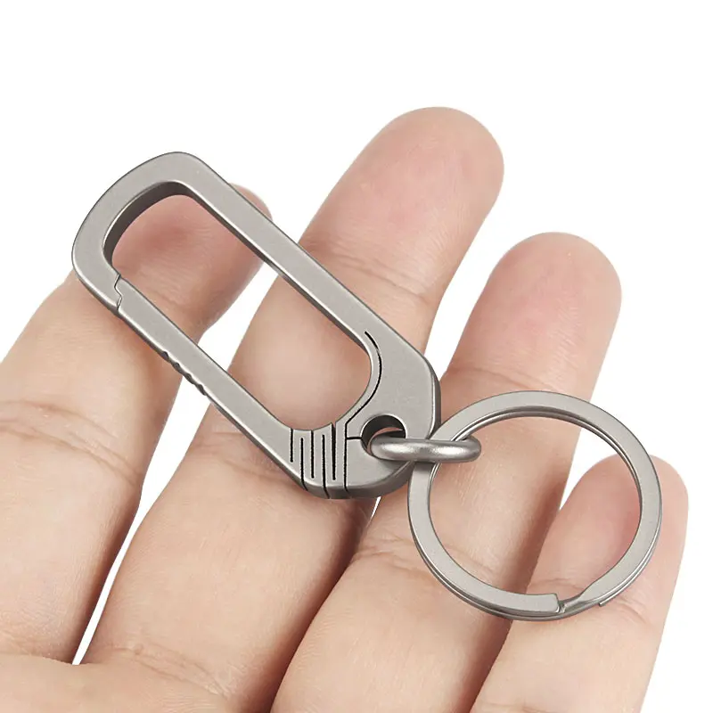 Titanium Buckle Keychain Titanium Alloy Creative Simplicity Buckles Camping Accessories Outdoor Pocket Tool