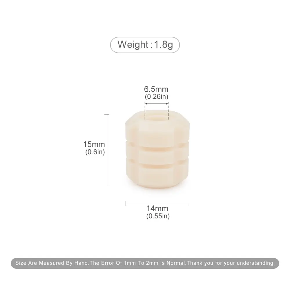 Luminous Resin Rope Bead Pendant White Beige Car Knife Accessories Umbrella Paracord Bead