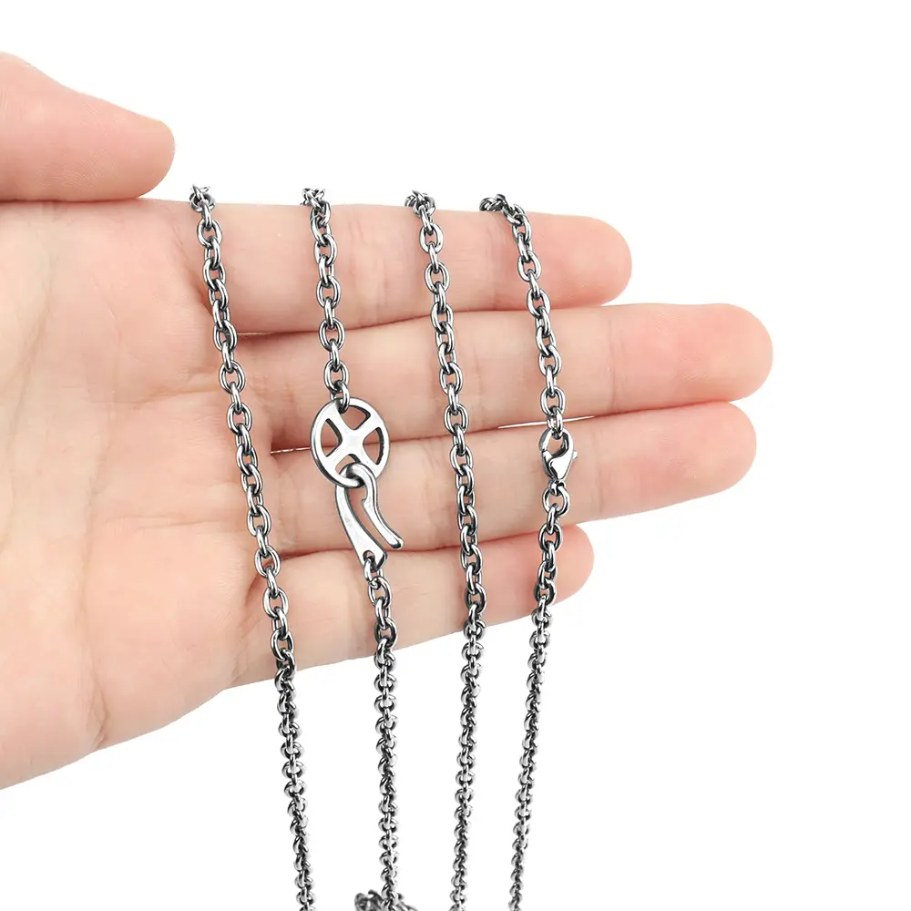 65cm Titanium Chain Lightweight Outdoor Accessories DIY Titanium Alloy Necklace