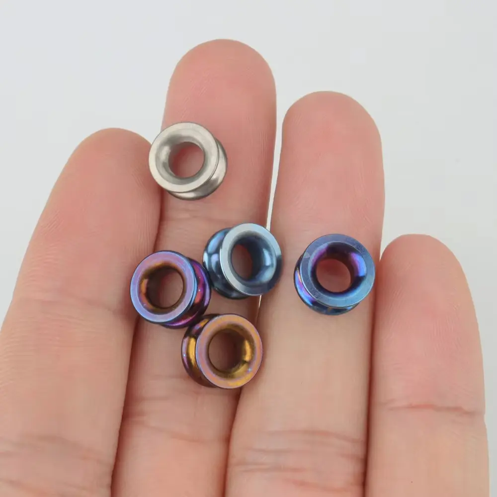 Small Size Bracelet Spacer Titanium Alloy Bead Paracord Rope Beads Keychain DIY Pendant