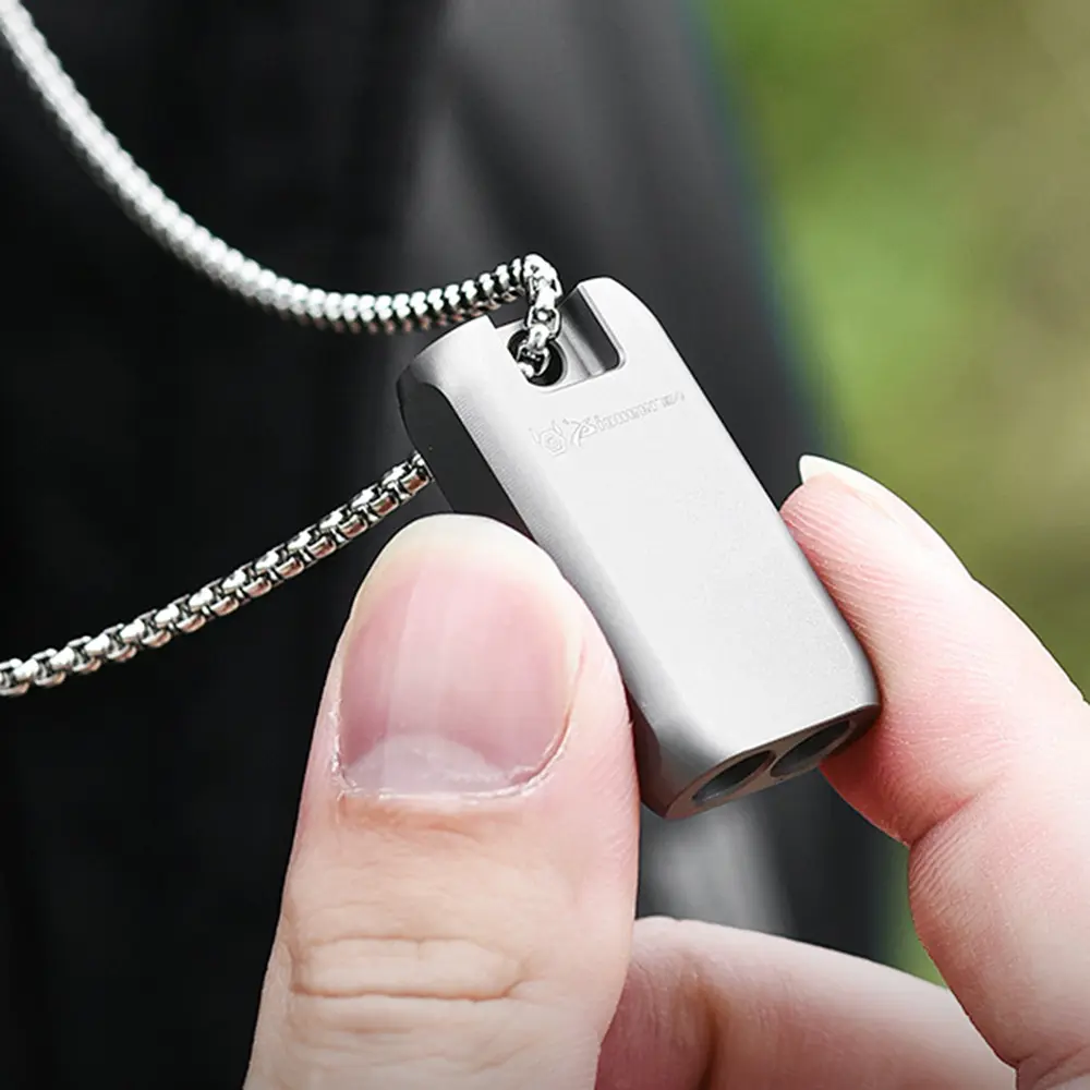 Titanium Alloy Whistle Training Whistle Outdoor Small Tool EDC Camping Hiking