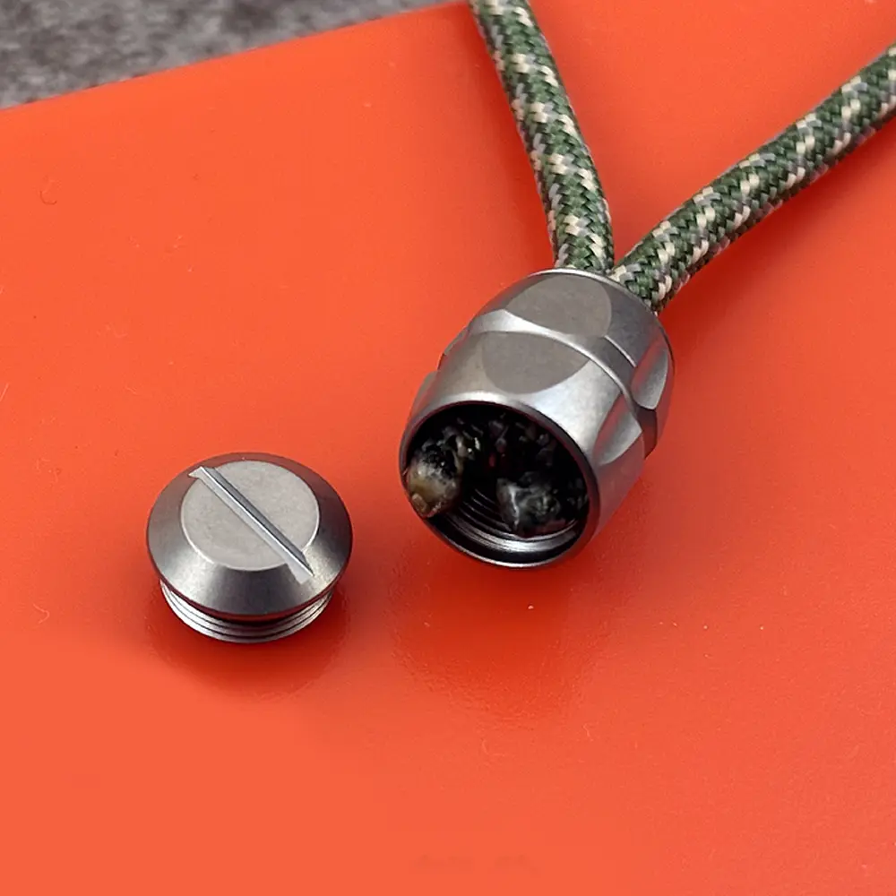 Tail Pendant Peanut Titanium Alloy Paracord Bead Titanium Bead Rope Keychain DIY