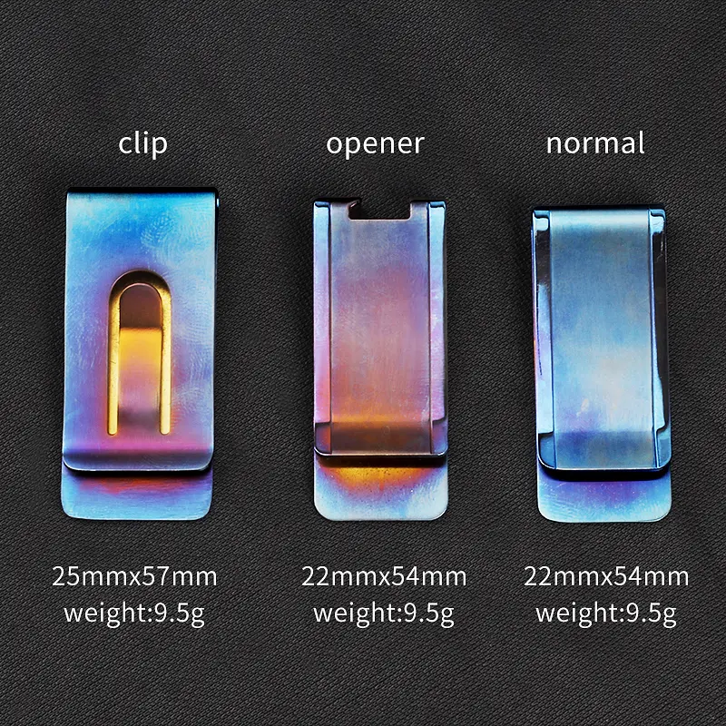 3 Style Blue Titanium Alloy Money Clip Pocket Tools Metal Money Holder With Bottle Opener EDC For Outdoor Camping