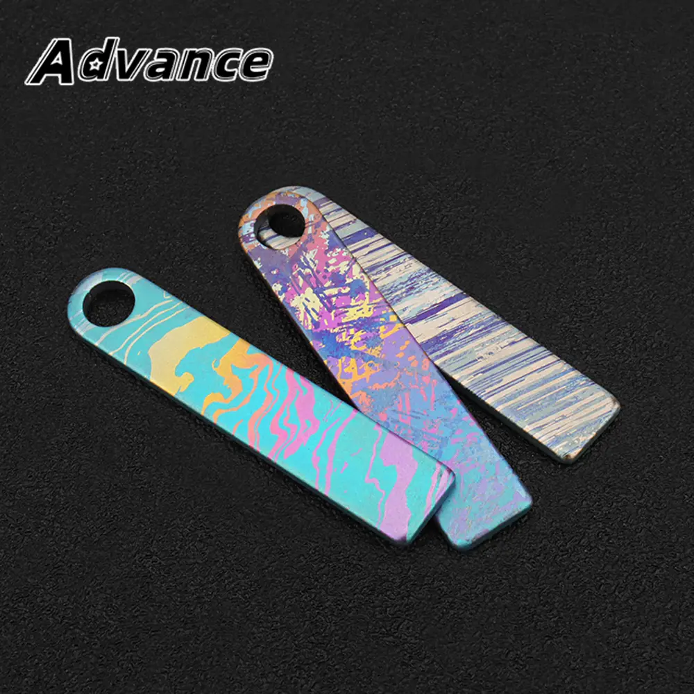 Colorful Titanium Alloy Keyring Pendant Key Chain Titanium Paracord Outdoor Tool Accessories