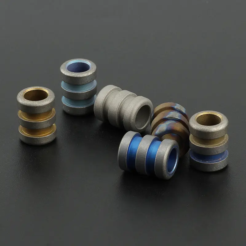 Gray Titanium Alloy Knife Beads Rope Cord EDC Flame Titanium Paracord Bead Pendant