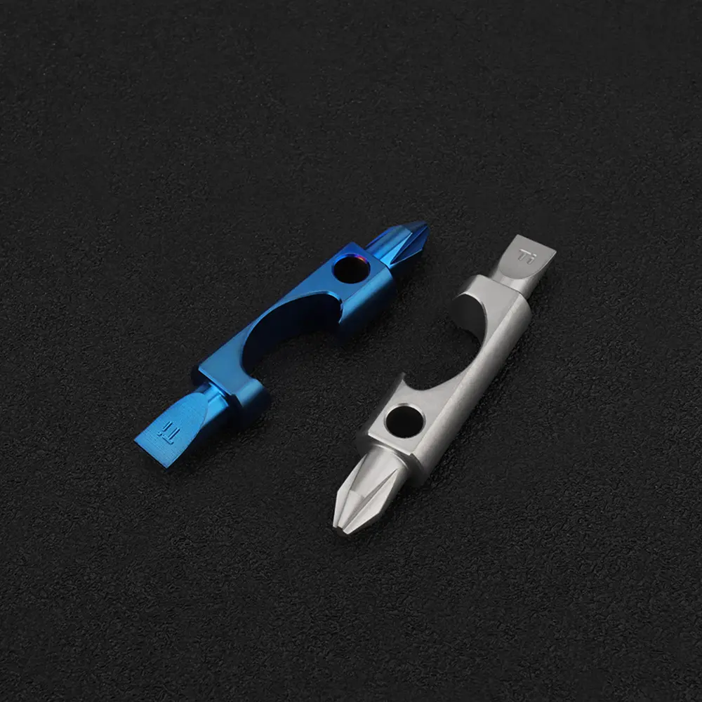 Titanium Alloy Screwdriver Head Bottle Opener Cross Shaped Pocket Multi Tool Outdoor