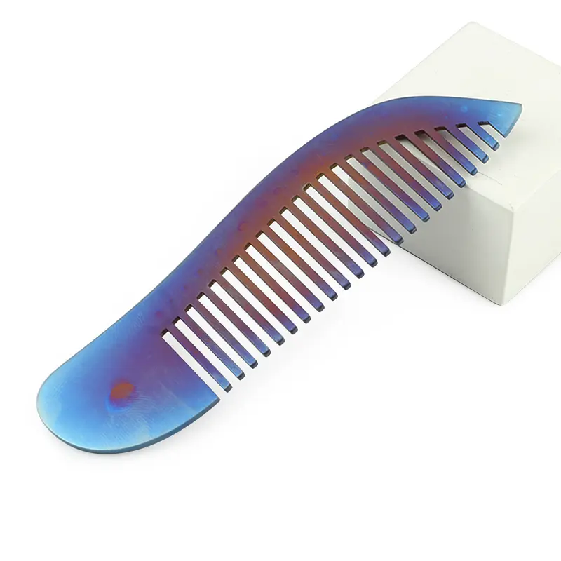 1pcs Portable Titanium Alloy Comb Does Not Rust Anti-static Titanium Comb  EDC Outdoor Accessories