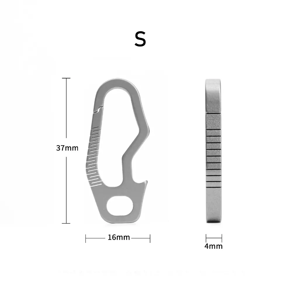 S/L Titanium Alloy Small Key Chain Titanium Keyring Accessories Outdoor EDC Tool