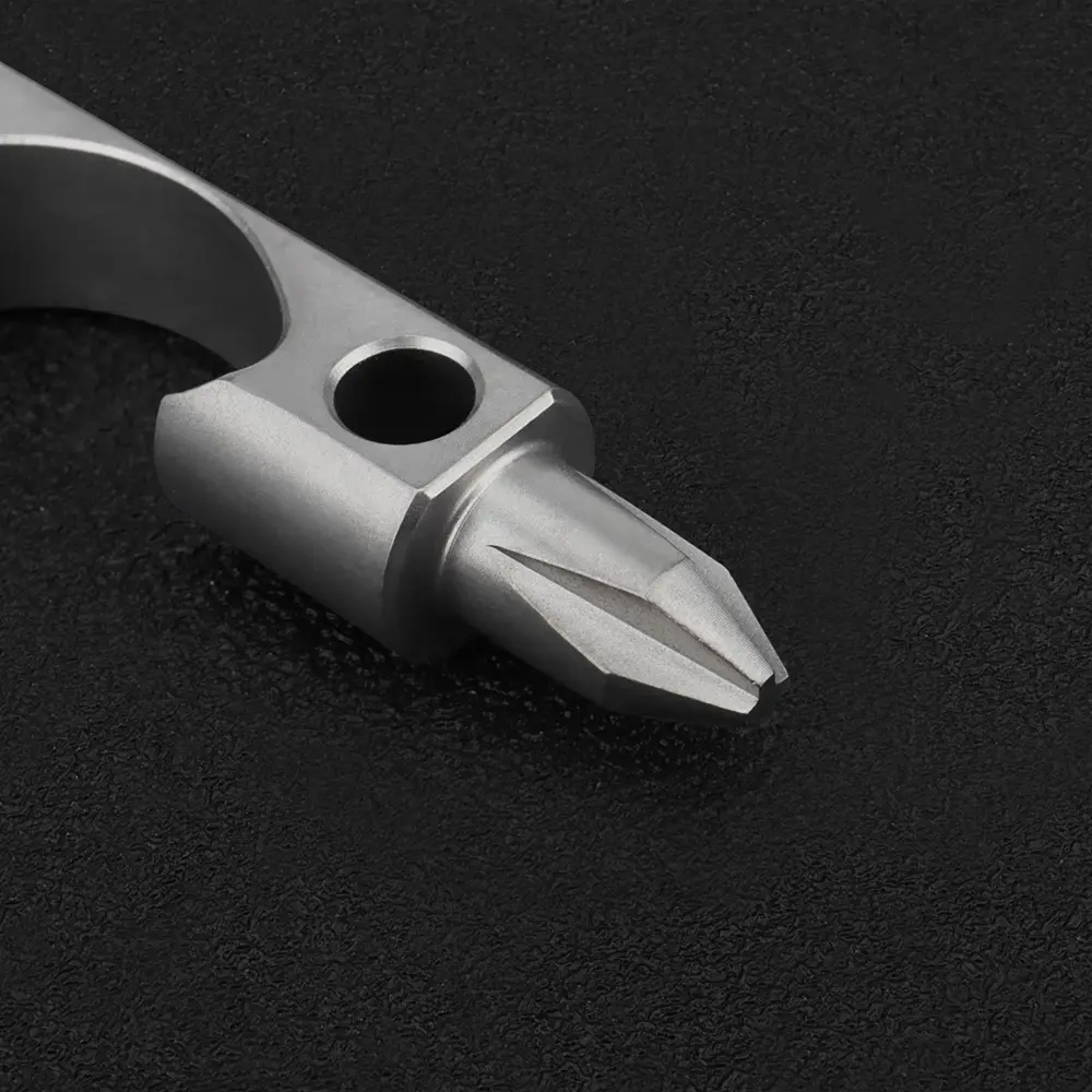 Titanium Alloy Screwdriver Head Bottle Opener Cross Shaped Pocket Multi Tool Outdoor