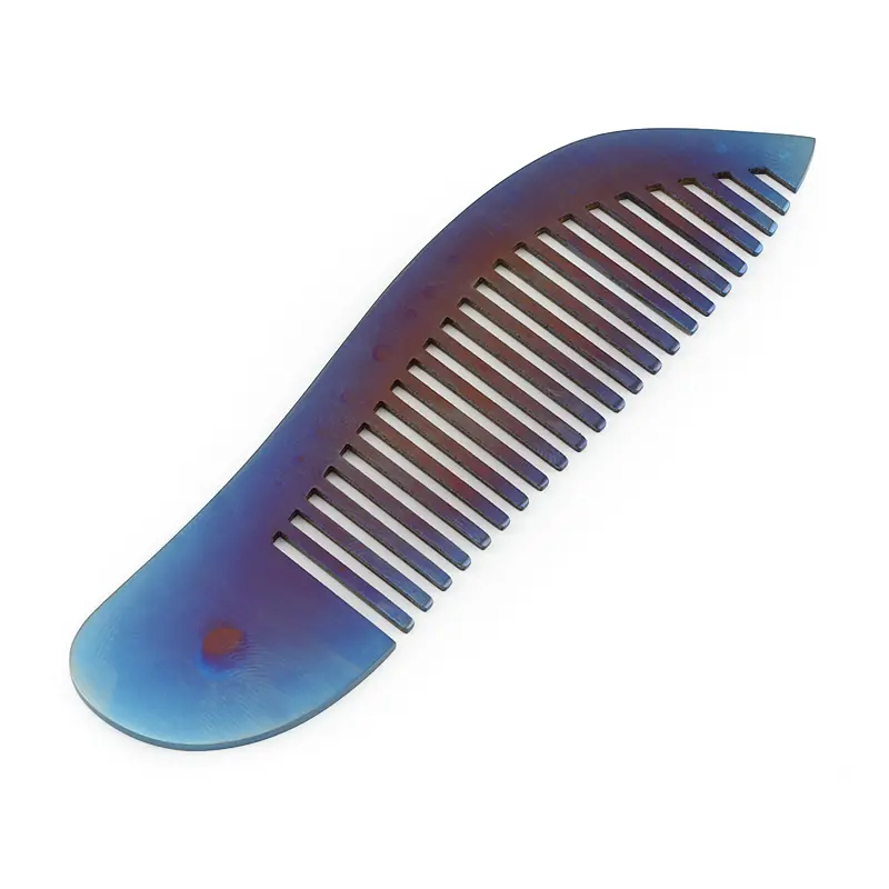 1pcs Portable Titanium Alloy Comb Does Not Rust Anti-static Titanium Comb  EDC Outdoor Accessories