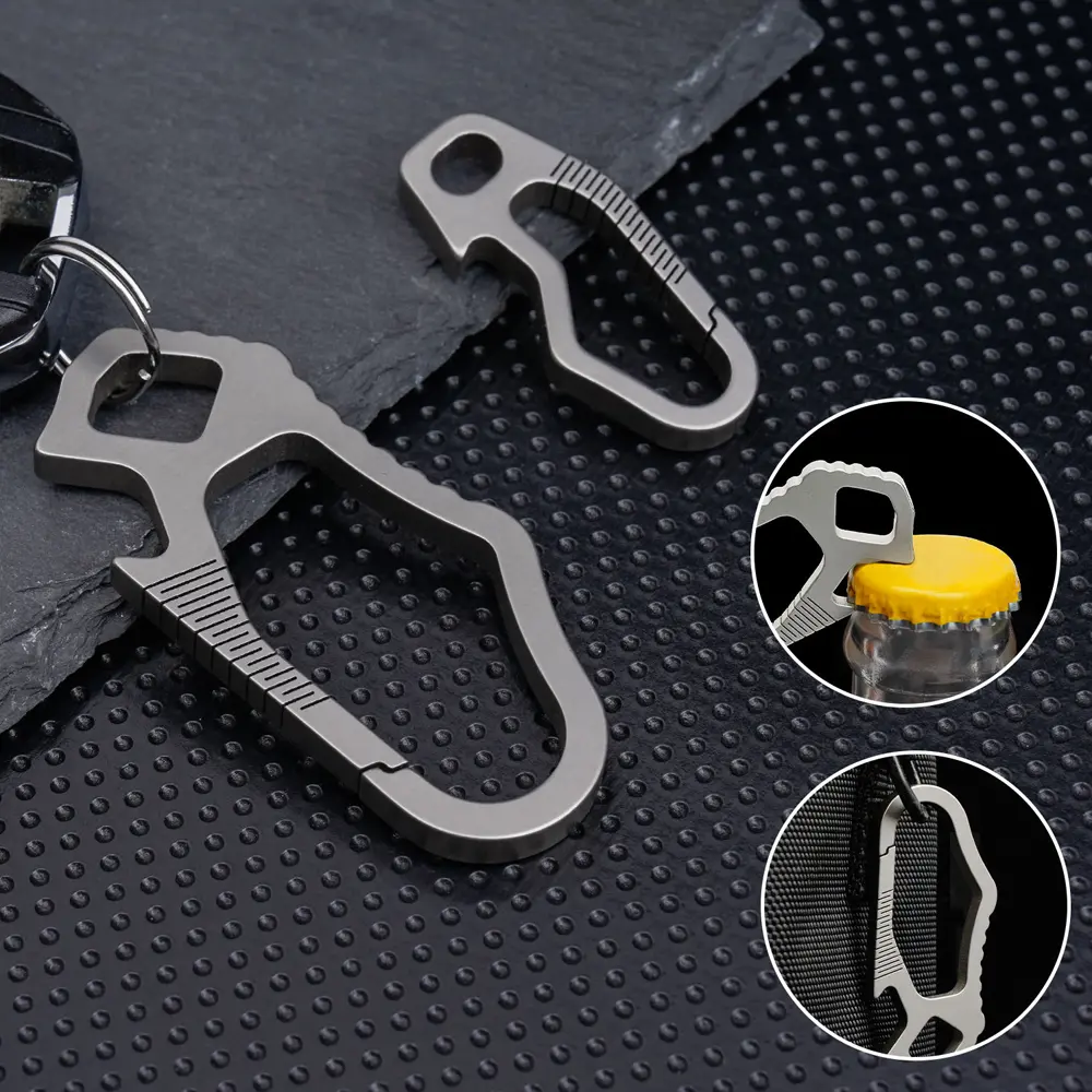 S/L Titanium Alloy Small Key Chain Titanium Keyring Accessories Outdoor EDC Tool