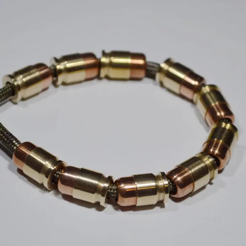 Brass Small Fat Paracord Beads Umbrella Rope Bead Outdoor Gadgets Pendant