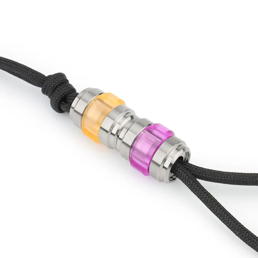 Titanium Alloy Resin Candy Color Knife Bead Paracord Pendant DIY Flashlight Umbrella Rope Anti-lost Beads