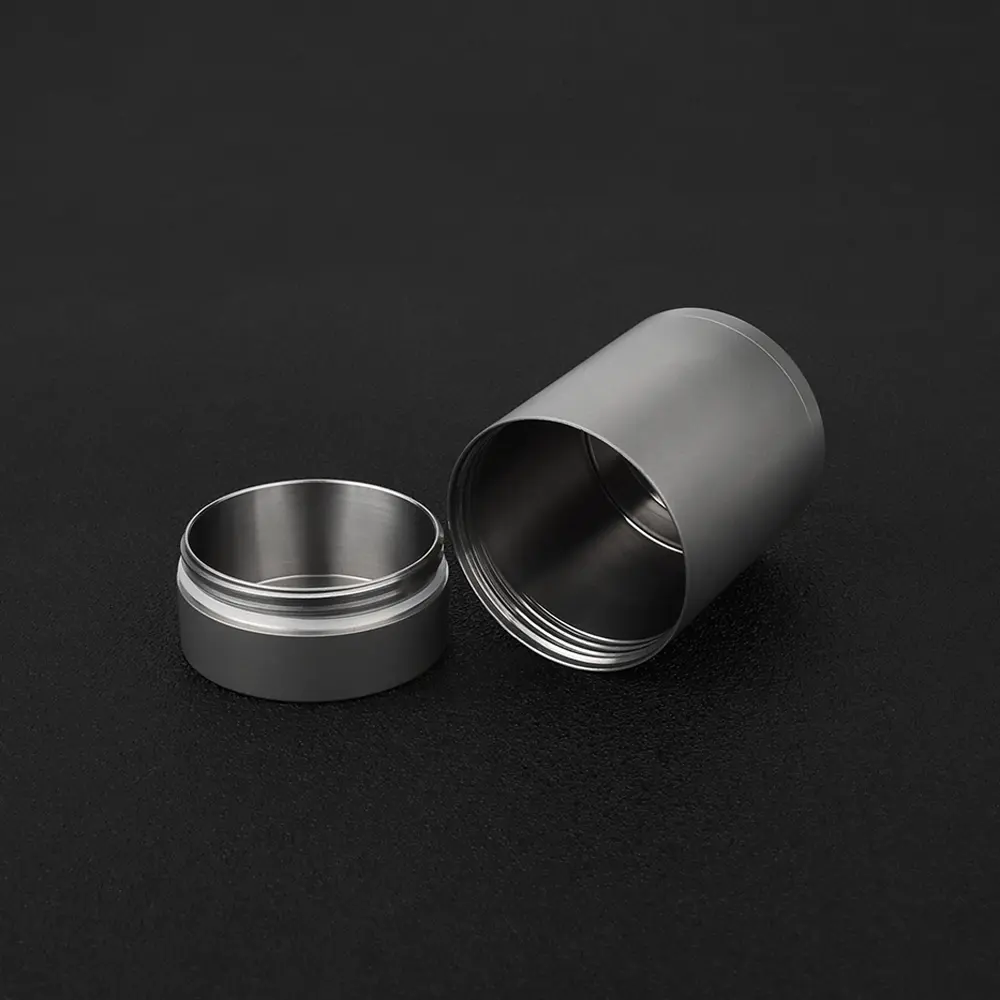 Titanium Alloy Canister Cans Portable Box Sealed Bins Storage Bottle Outdoor Camping Tool