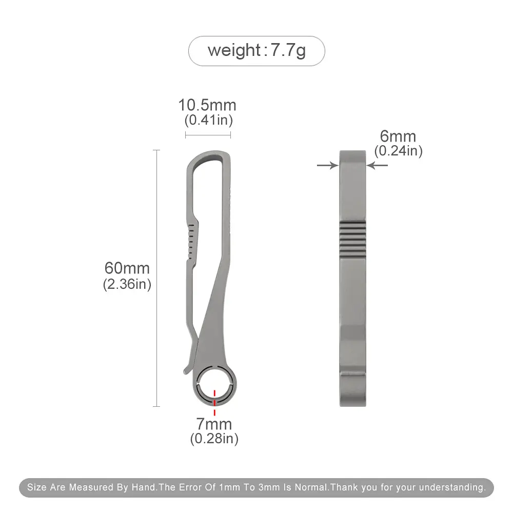 Titanium Alloy Waistband Keychain Waist Belt Buckle Outdoor EDC Tool