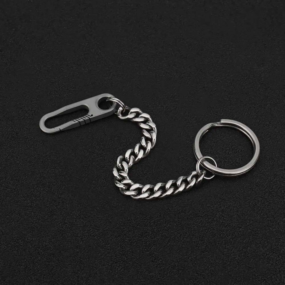 DIY Titanium Short Chain Connection Accessories Titanium Alloy Multi-function Key Chain Outdoor Tool EDC