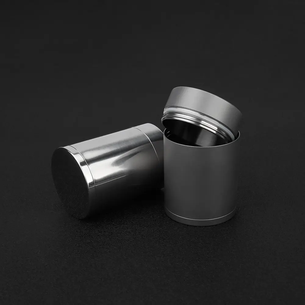 Titanium Alloy Canister Cans Portable Box Sealed Bins Storage Bottle Outdoor Camping Tool