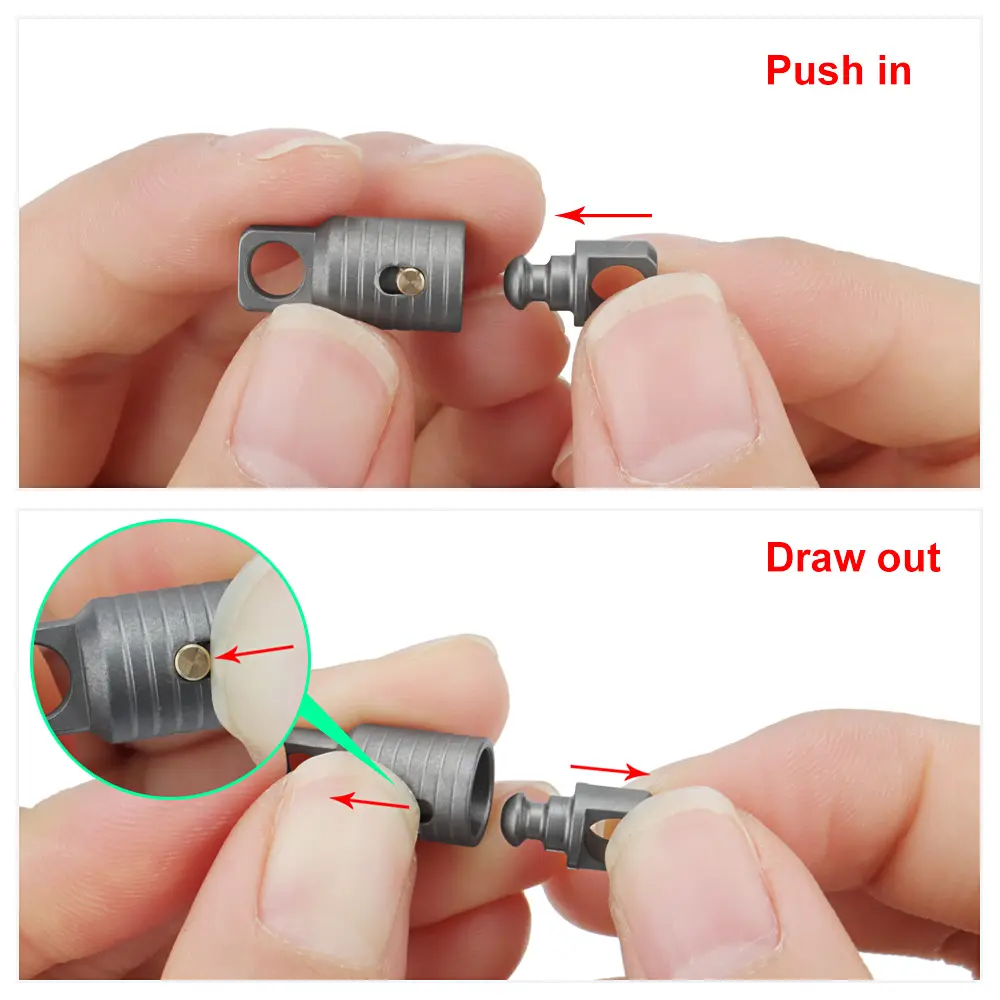 Universal Keychain With Locking Buckle Titanium Alloy Car Key Chain Buckle Outdoor EDC Tool