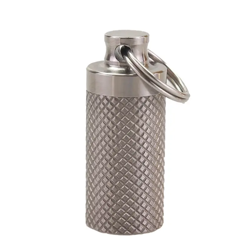 Small Portable Mini Titanium Alloy Seals Bottle Waterproof Canister Bottles Outdoor EDC Supplies