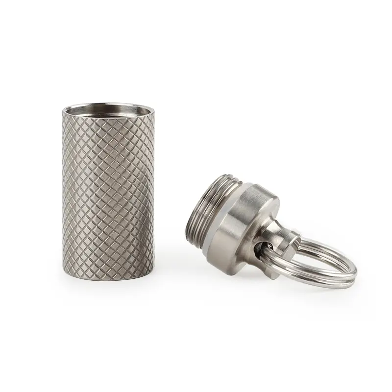 Small Portable Mini Titanium Alloy Seals Bottle Waterproof Canister Bottles Outdoor EDC Supplies