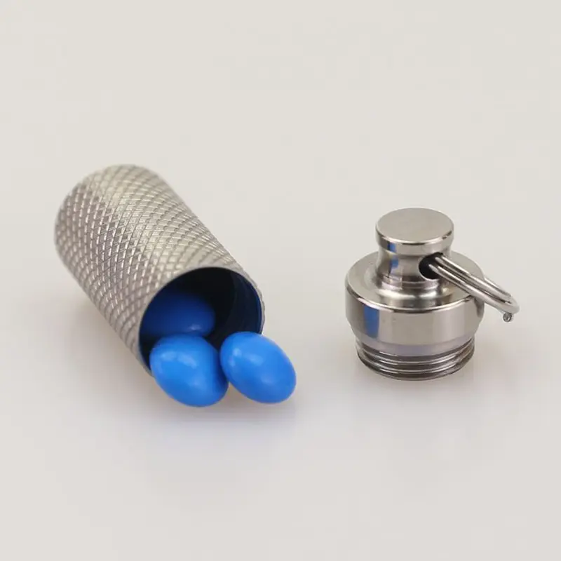 Small Portable Mini Titanium Alloy Seals Bottle Waterproof Canister Bottles Outdoor EDC Supplies