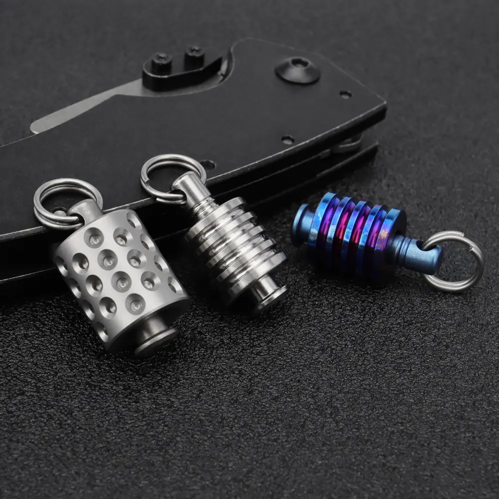 Pendant Accessories Titanium Knife Bead Titanium Alloy Connecting Rod Rope Paracord DIY