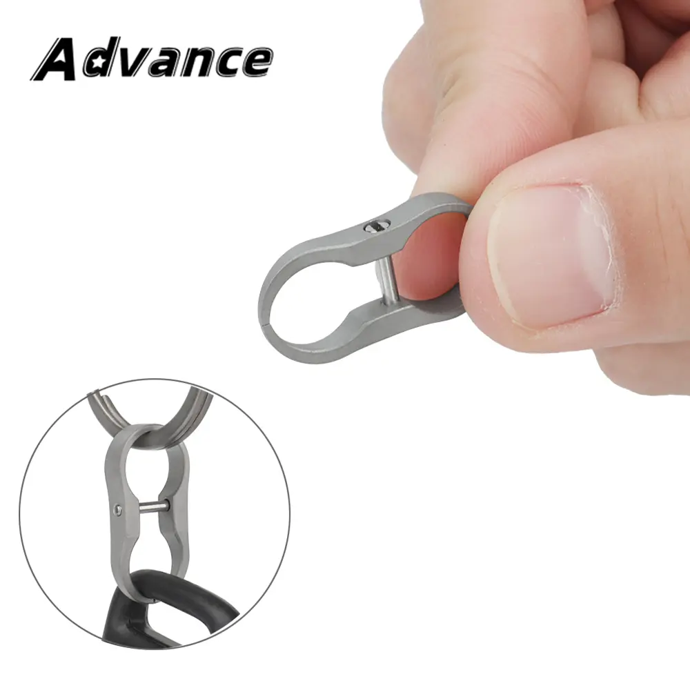 Mini Titanium Alloy horseshoe Buckle Car Keychain Outdoor Tool EDC