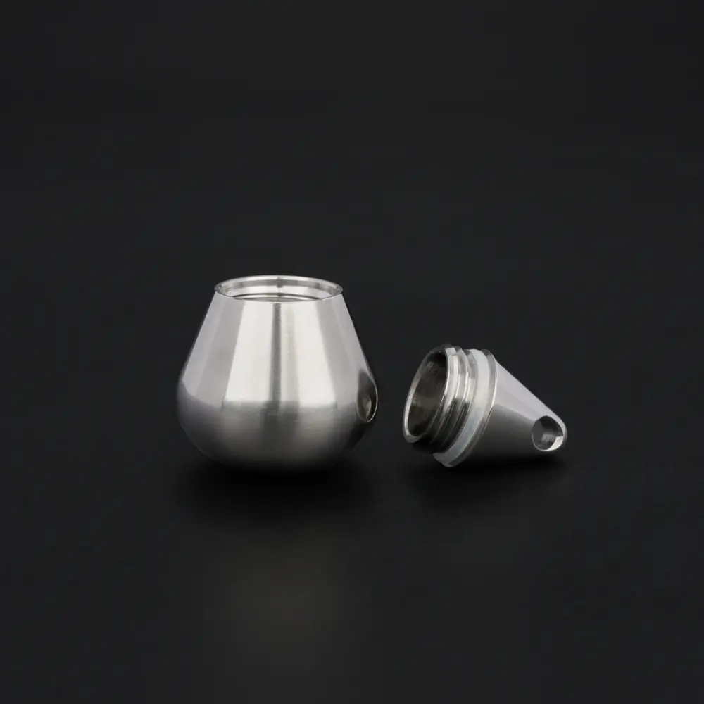 Mini Titanium Alloy Seal Bottle Waterproof Bottles Water Drop Shape Outdoor Camping EDC Tool Titanium Sealed