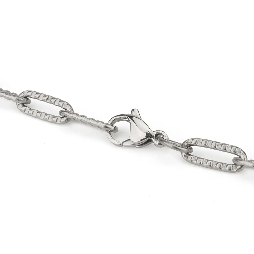 Embossing Titanium Alloy Flat Chain Necklace Outdoor Multifunctional Tool Accessory Lightweight Portable
