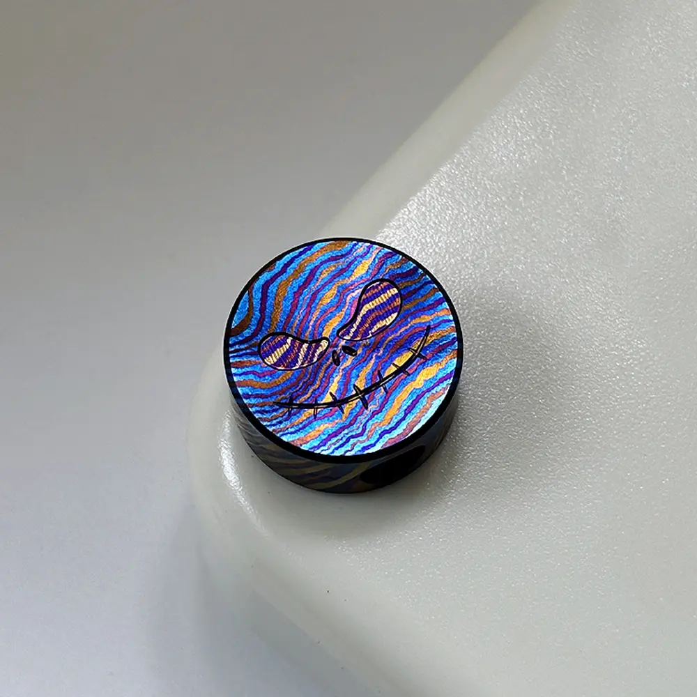 Titanium Alloy/Damascene Bead Expression Paracord Umbrella Rope Outdoor EDC Beads
