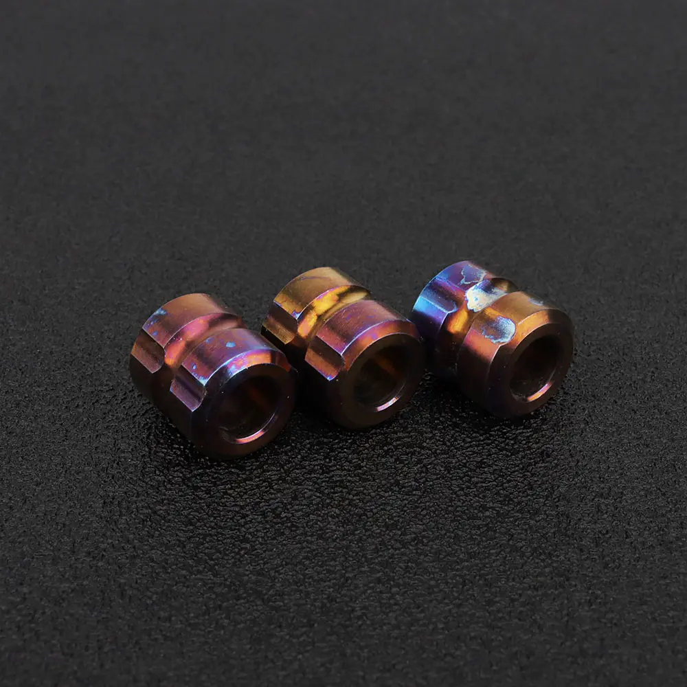 1PC Simple Shape Titanium Alloy Knife Beads Paracord Bead Umbrella Rope Titanium DIY Pendant